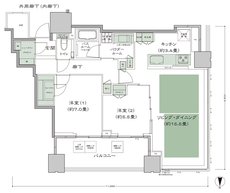 梅田ガーデンレジデンス 間取り NW-75A type