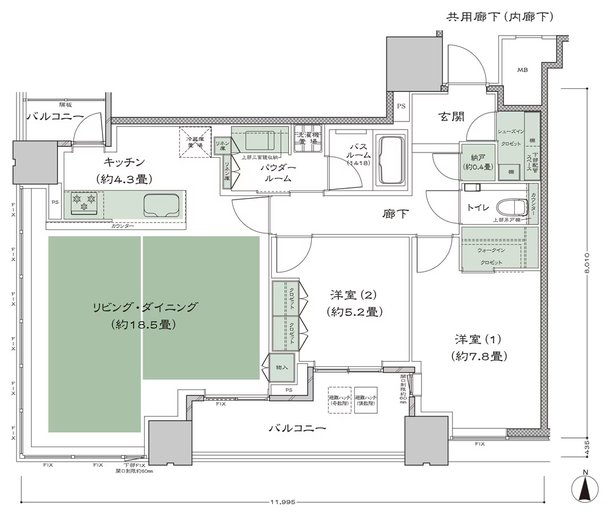 梅田ガーデンレジデンス 間取り SW-85B type