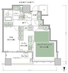 梅田ガーデンレジデンス 間取り N-60K type