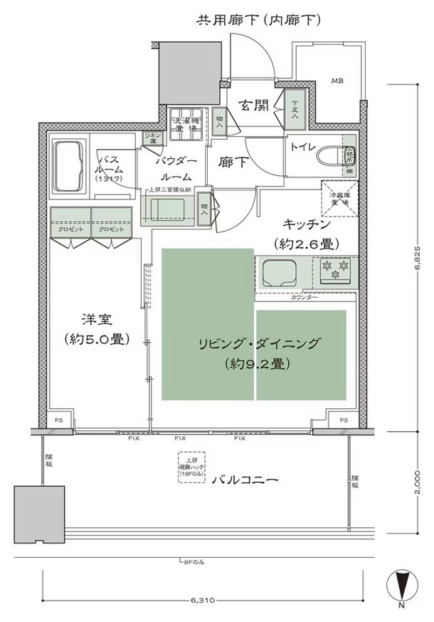 梅田ガーデンレジデンス 間取り N-40G type