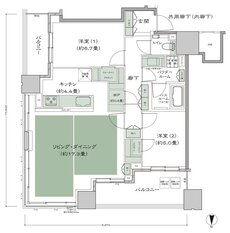 梅田ガーデンレジデンス 間取り NE-80D type