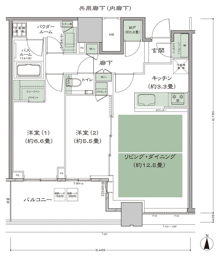 梅田ガーデンレジデンス 間取り S-65C type