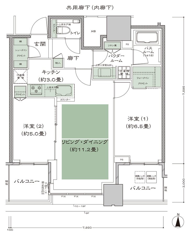 梅田ガーデンレジデンス 間取り S-60D type