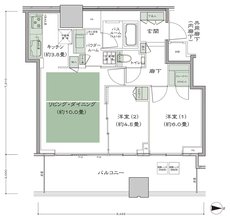 梅田ガーデンレジデンス 間取り E-60E type