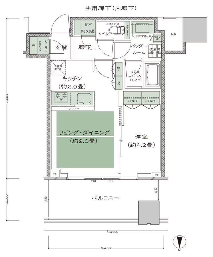 梅田ガーデンレジデンス 間取り N-40C type