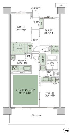 シティテラス湘南平塚 間取り B-D-標準 type