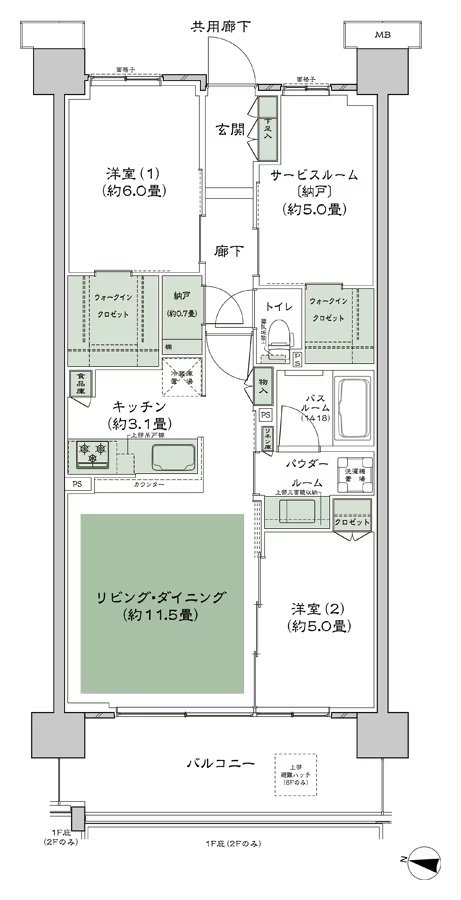 シティテラス湘南平塚 間取り B-C1-標準 type