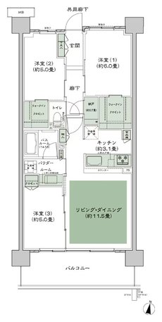 シティテラス湘南平塚 間取り A-B2-標準 type
