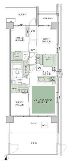 シティテラス湘南平塚 間取り D-Ct-標準 type