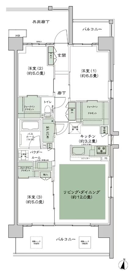 シティテラス湘南平塚 間取り D-C-標準 type