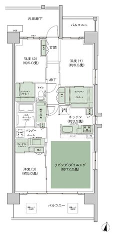 シティテラス湘南平塚 間取り D-C-標準 type