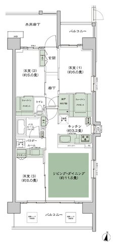 シティテラス湘南平塚 間取り E-C-標準 type