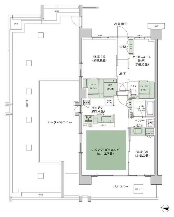 シティテラス湘南平塚 間取り B-Br-標準 type