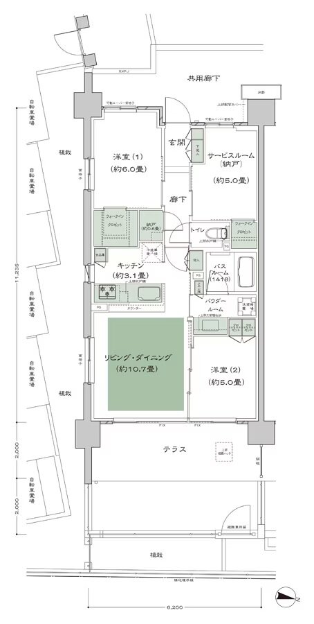 シティハウス浦和針ヶ谷 間取り B-B1t-標準 type