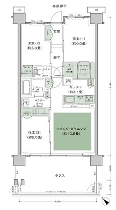 シティテラス柏 間取り D-A12t-標準 type