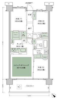 シティテラス柏 間取り D-A14-標準 type