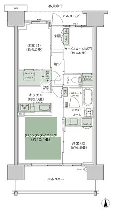 シティテラス高井田 間取り B4-標準 type