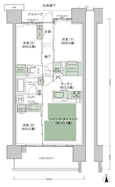 シティテラス高井田 間取り B2-標準 type