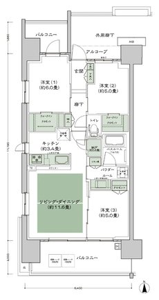 シティテラス高井田 間取り A-標準 type