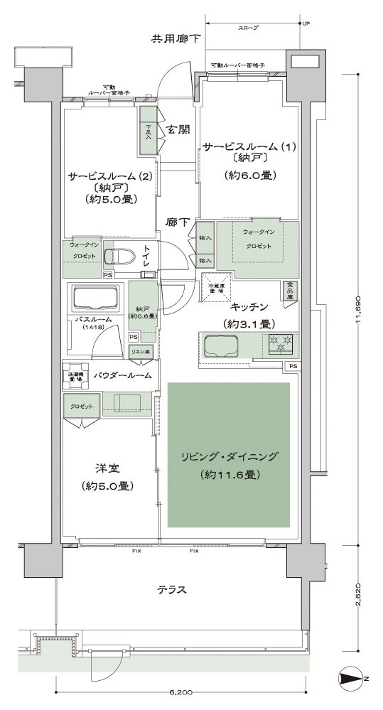 シティハウス志村坂上 間取り Ft-標準 type