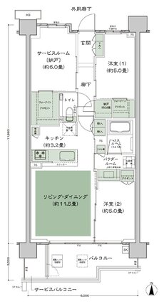 シティハウス平井 間取り A-Ka-標準 type