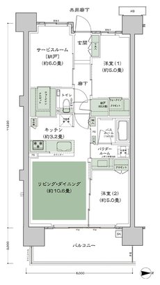 シティハウス平井 間取り B-K-標準 type