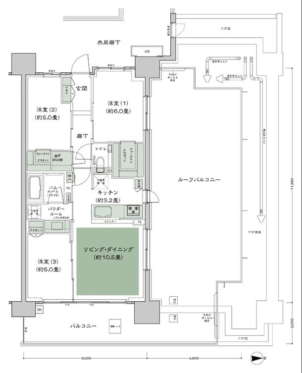 シティハウス平井 間取り B-L2r-標準 type