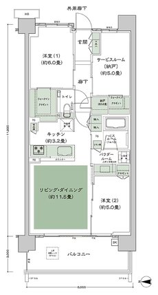シティハウス平井 間取り A-E 標準 type