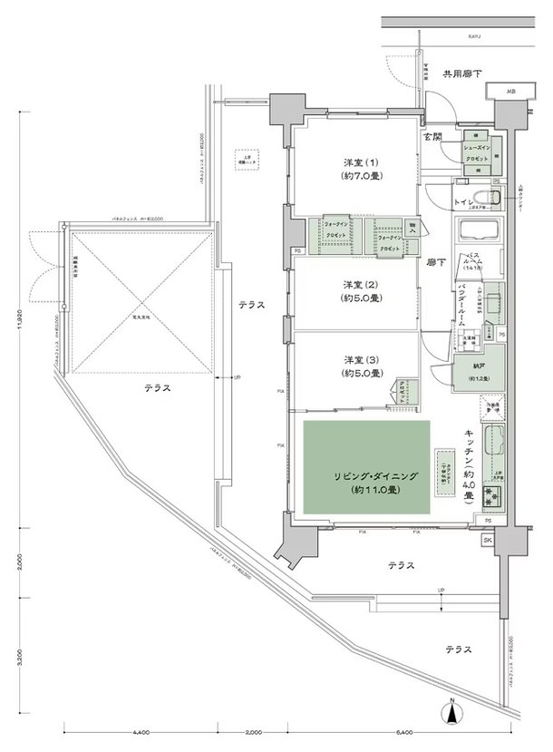 シティハウス平井 間取り A-Jt-標準 type