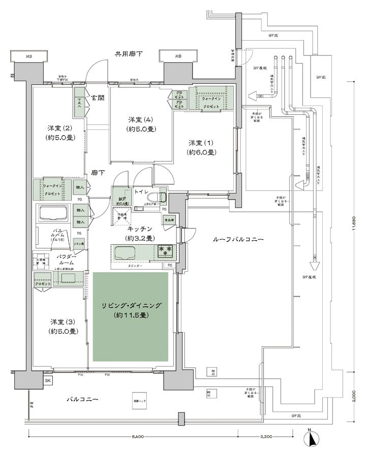 シティハウス平井 間取り C-Dr-標準 type