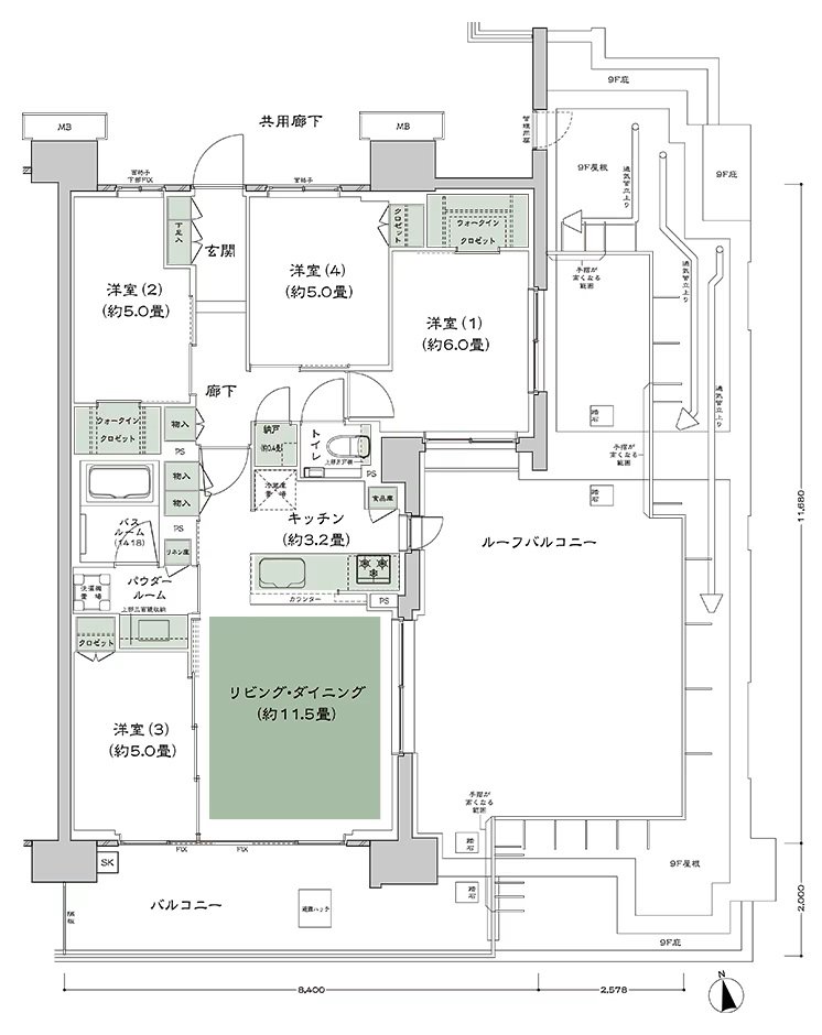 シティハウス平井 間取り C-Dr-標準 type