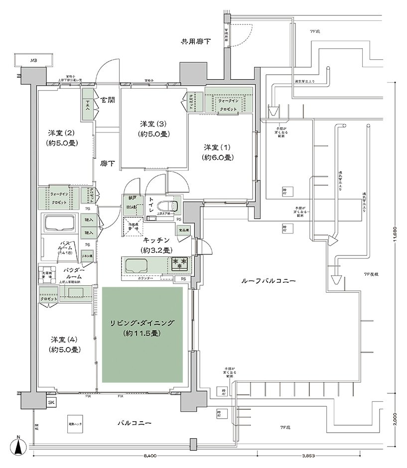 シティハウス平井 間取り A-Or-標準 type