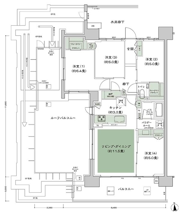 シティハウス平井 間取り B-Cr-標準 type
