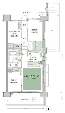 シティハウス平井 間取り C-B2-2-標準 type