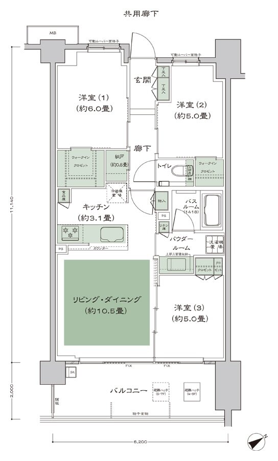 シティテラス横濱星川 間取り B8-I_標準プラン type