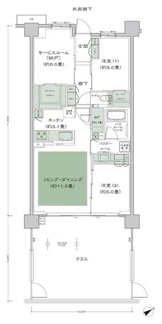 シティテラス横濱星川 間取り C3bt_標準プラン type