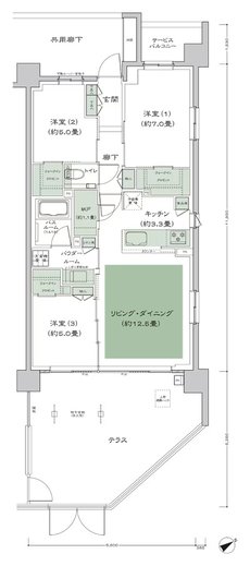 シティテラス横濱星川 間取り Dt_標準プラン type