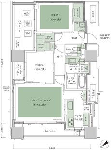 シティタワー虎ノ門 間取り J_標準プラン type