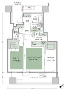 シティタワー虎ノ門 間取り H-標準プラン type