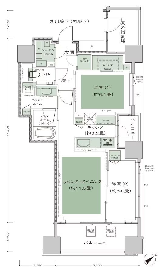 シティタワー虎ノ門 間取り I-標準プラン type