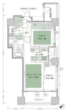 シティタワー虎ノ門 間取り I-標準プラン type