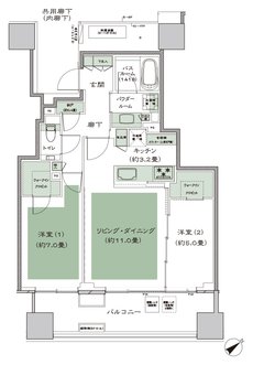 シティタワー虎ノ門 間取り H-標準 type