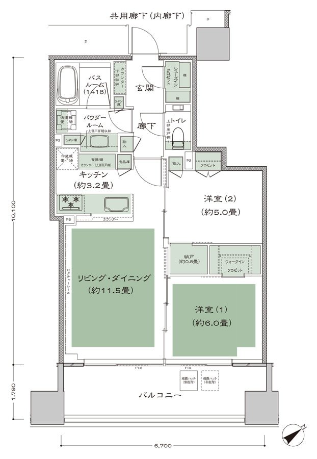 シティタワー虎ノ門 間取り D-標準プラン type
