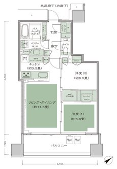 シティタワー虎ノ門 間取り D-標準プラン type