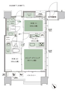 シティタワー虎ノ門 間取り B2-標準 type