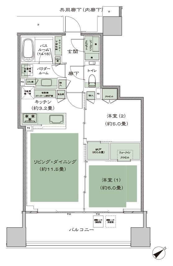 シティタワー虎ノ門 間取り D-標準 type