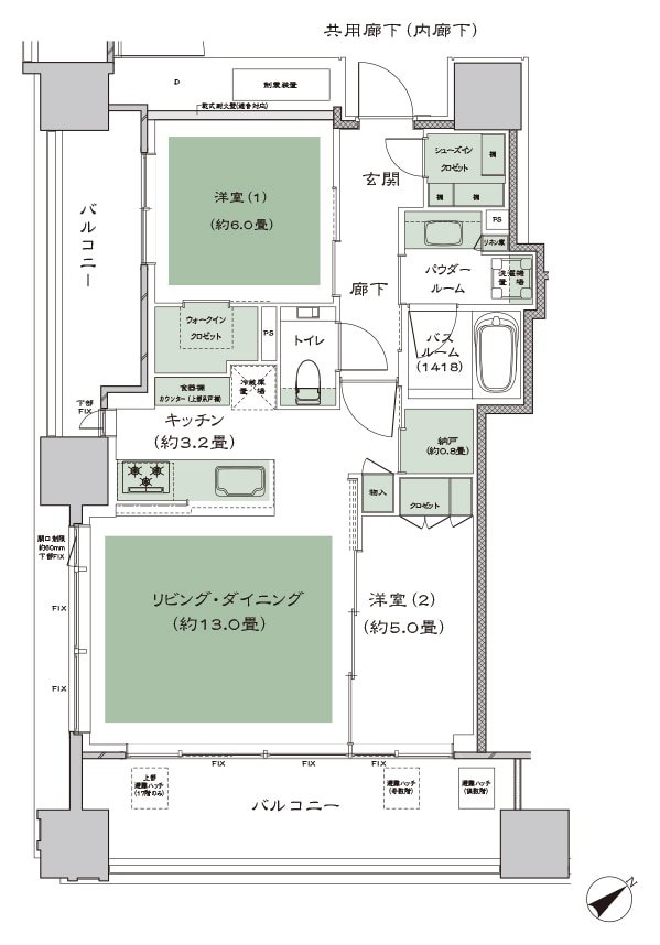 シティタワー虎ノ門 間取り G-標準 type
