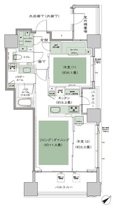 シティタワー虎ノ門 間取り I-標準 type