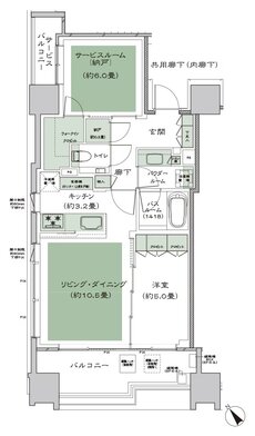 シティタワー虎ノ門 間取り A-標準（5〜26F） type
