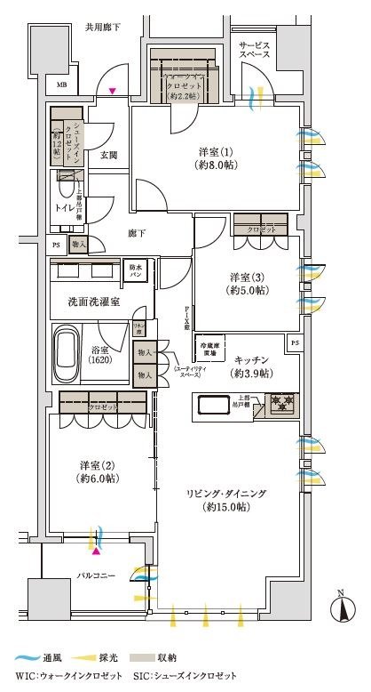 ジオ金沢近江町 間取り B type